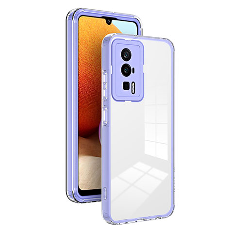 Carcasa Bumper Funda Silicona Transparente Espejo H01P para Xiaomi Redmi K60 5G Morado