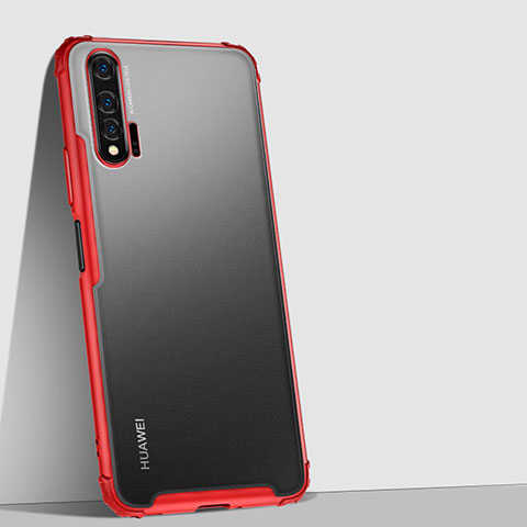 Carcasa Bumper Funda Silicona Transparente Espejo H02 para Huawei Nova 6 Rojo