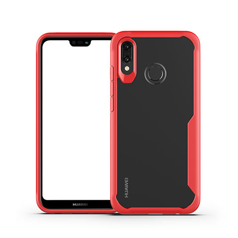 Carcasa Bumper Funda Silicona Transparente Espejo M01 para Huawei Nova 3e Rojo