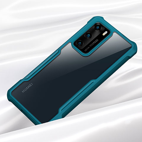 Carcasa Bumper Funda Silicona Transparente Espejo M01 para Huawei P40 Cian