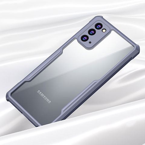 Carcasa Bumper Funda Silicona Transparente Espejo M01 para Samsung Galaxy Note 20 5G Gris Lavanda