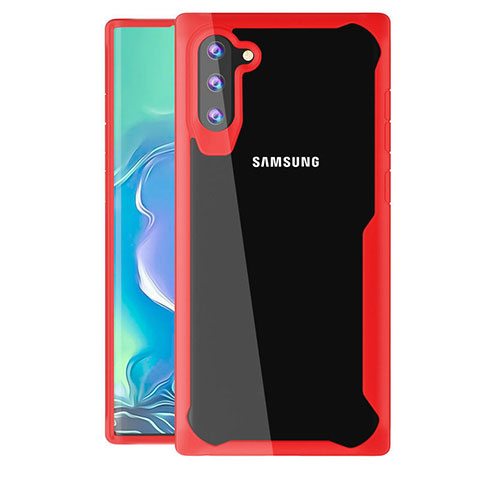 Carcasa Bumper Funda Silicona Transparente Espejo M02 para Samsung Galaxy Note 10 5G Rojo