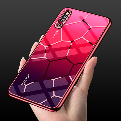 Carcasa Bumper Funda Silicona Transparente Espejo M03 para Huawei Honor Magic 2 Rojo