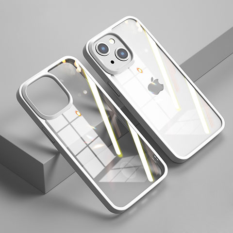 Carcasa Bumper Funda Silicona Transparente Espejo M04 para Apple iPhone 15 Blanco