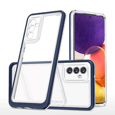 Carcasa Bumper Funda Silicona Transparente Espejo MQ1 para Samsung Galaxy A82 5G Azul