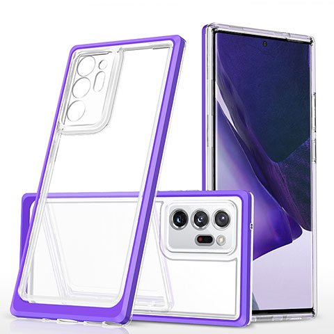 Carcasa Bumper Funda Silicona Transparente Espejo MQ1 para Samsung Galaxy Note 20 Ultra 5G Morado