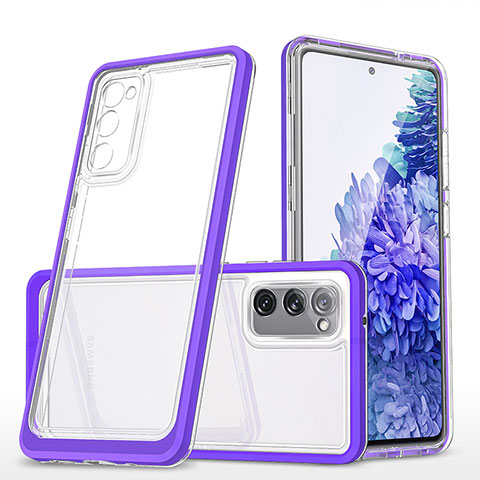 Carcasa Bumper Funda Silicona Transparente Espejo MQ1 para Samsung Galaxy S20 Lite 5G Morado