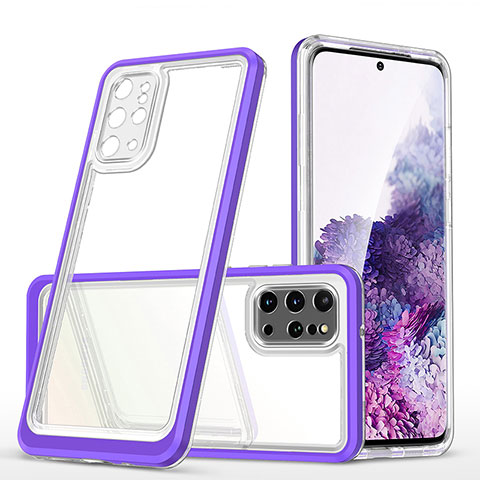 Carcasa Bumper Funda Silicona Transparente Espejo MQ1 para Samsung Galaxy S20 Plus 5G Morado