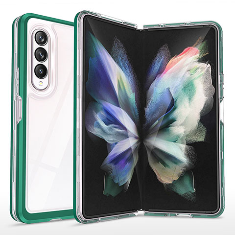 Carcasa Bumper Funda Silicona Transparente Espejo MQ1 para Samsung Galaxy Z Fold4 5G Verde