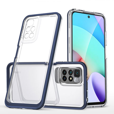 Carcasa Bumper Funda Silicona Transparente Espejo MQ1 para Xiaomi Redmi 10 (2022) Azul