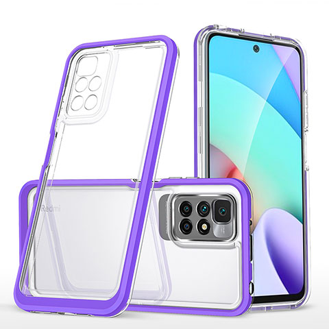 Carcasa Bumper Funda Silicona Transparente Espejo MQ1 para Xiaomi Redmi Note 11 4G (2021) Morado