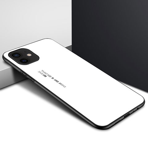 Carcasa Bumper Funda Silicona Transparente Espejo N01 para Apple iPhone 12 Blanco