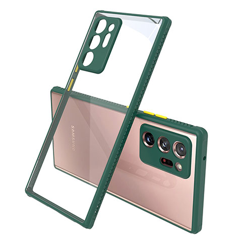 Carcasa Bumper Funda Silicona Transparente Espejo N02 para Samsung Galaxy Note 20 Ultra 5G Verde Noche