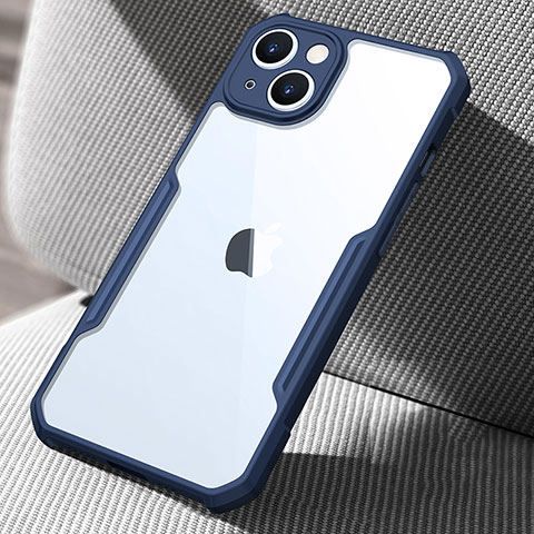 Carcasa Bumper Funda Silicona Transparente Espejo para Apple iPhone 15 Azul