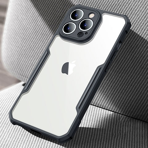 Carcasa Bumper Funda Silicona Transparente Espejo para Apple iPhone 16 Pro Max Negro