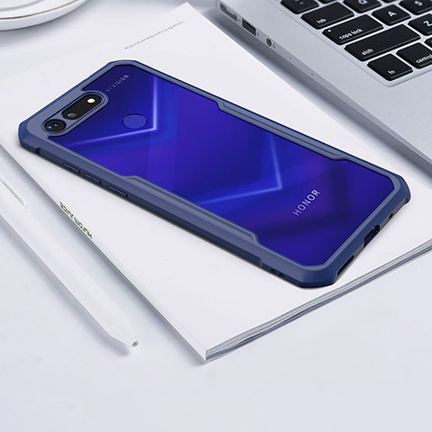 Carcasa Bumper Funda Silicona Transparente Espejo para Huawei Honor V20 Azul