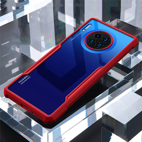 Carcasa Bumper Funda Silicona Transparente Espejo para Huawei Mate 30 5G Rojo