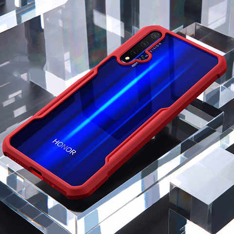 Carcasa Bumper Funda Silicona Transparente Espejo para Huawei Nova 5T Rojo