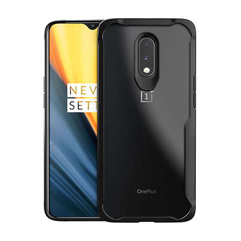 Carcasa Bumper Funda Silicona Transparente Espejo para OnePlus 7 Negro