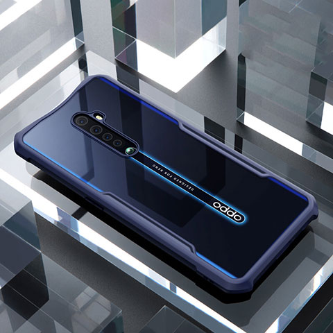 Carcasa Bumper Funda Silicona Transparente Espejo para Oppo Reno2 Azul