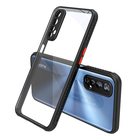 Carcasa Bumper Funda Silicona Transparente Espejo para Realme 7 Negro