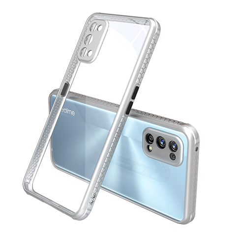 Carcasa Bumper Funda Silicona Transparente Espejo para Realme 7 Pro Plata