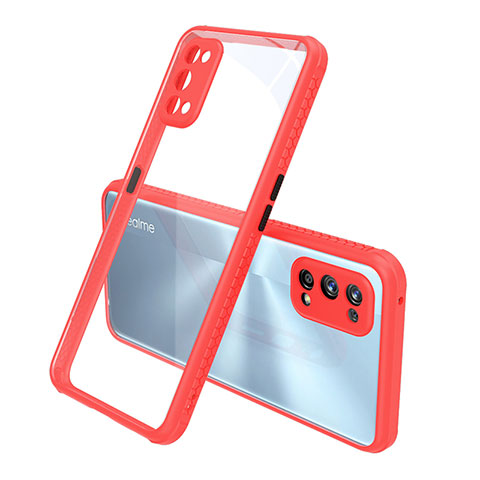 Carcasa Bumper Funda Silicona Transparente Espejo para Realme 7 Pro Rojo