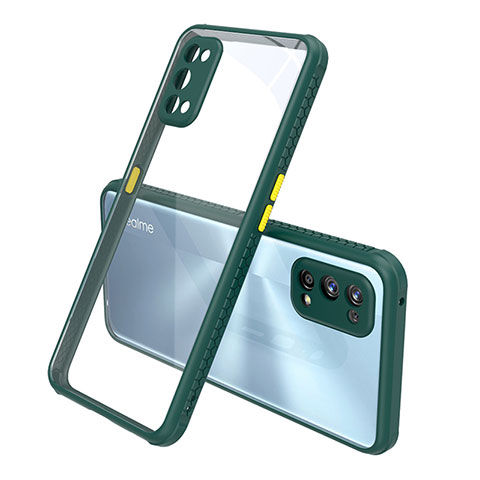 Carcasa Bumper Funda Silicona Transparente Espejo para Realme 7 Pro Verde Noche