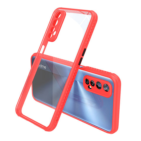 Carcasa Bumper Funda Silicona Transparente Espejo para Realme Narzo 20 Pro Rojo