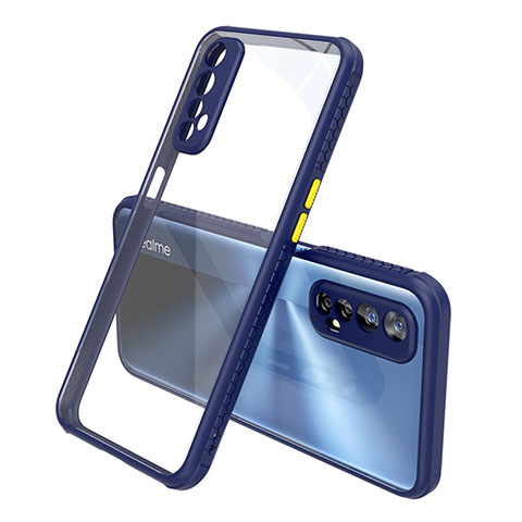 Carcasa Bumper Funda Silicona Transparente Espejo para Realme Narzo 30 4G Azul