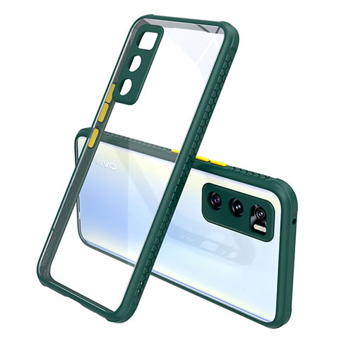 Carcasa Bumper Funda Silicona Transparente Espejo para Vivo V20 SE Verde Noche