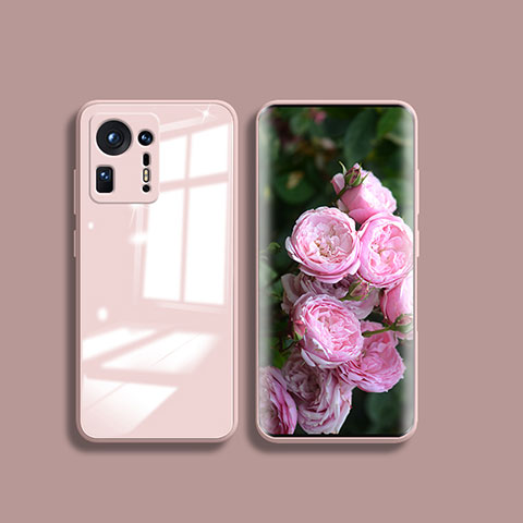 Carcasa Bumper Funda Silicona Transparente Espejo para Xiaomi Mi Mix 4 5G Oro Rosa