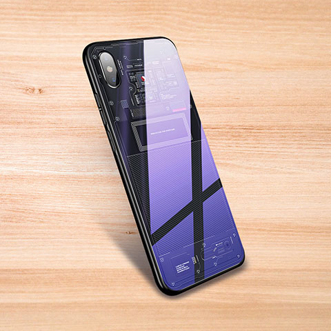 Carcasa Bumper Funda Silicona Transparente Espejo S01 para Xiaomi Mi 8 Pro Global Version Negro