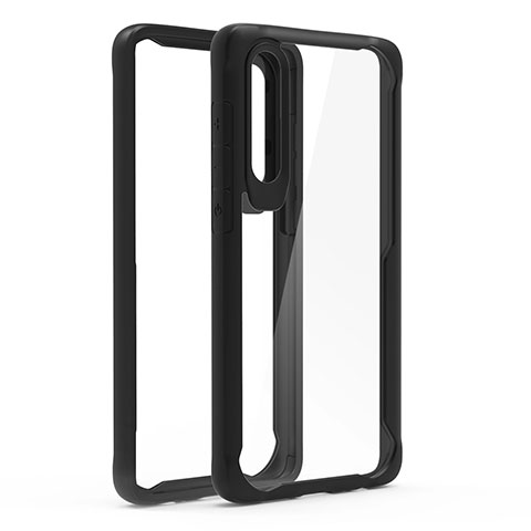 Carcasa Bumper Funda Silicona Transparente Espejo T02 para Huawei P30 Negro