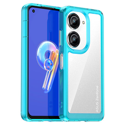 Carcasa Bumper Funda Silicona Transparente J01S para Asus Zenfone 9 Cian