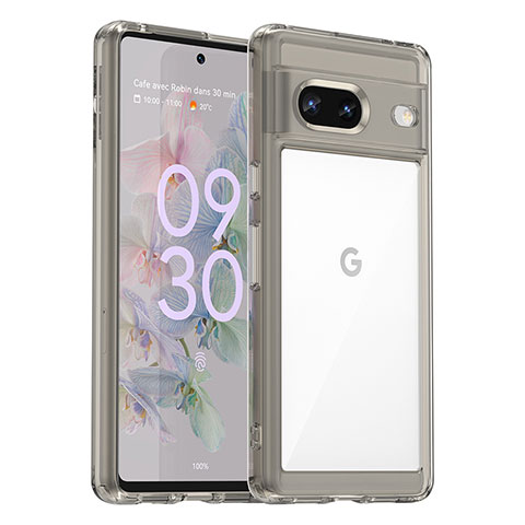 Carcasa Bumper Funda Silicona Transparente J01S para Google Pixel 7 5G Gris