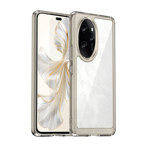 Carcasa Bumper Funda Silicona Transparente J01S para Huawei Honor 100 Pro 5G Gris