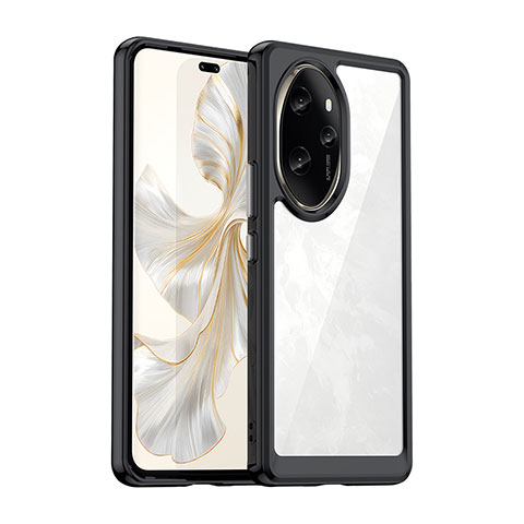 Carcasa Bumper Funda Silicona Transparente J01S para Huawei Honor 100 Pro 5G Negro