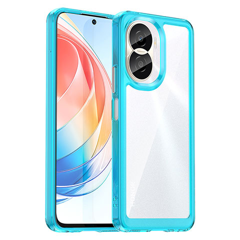 Carcasa Bumper Funda Silicona Transparente J01S para Huawei Honor X40i 5G Azul