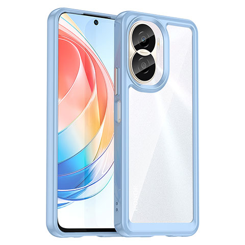 Carcasa Bumper Funda Silicona Transparente J01S para Huawei Honor X40i 5G Azul Cielo