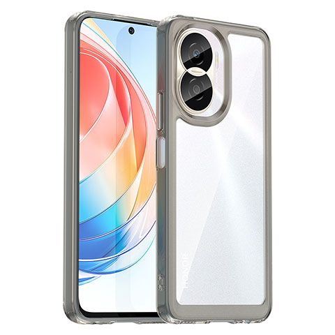 Carcasa Bumper Funda Silicona Transparente J01S para Huawei Honor X40i 5G Gris