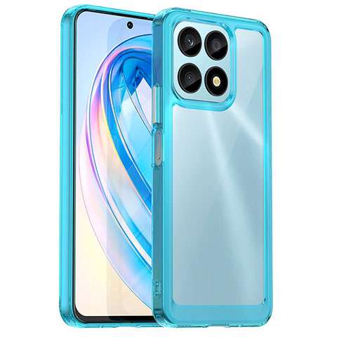 Carcasa Bumper Funda Silicona Transparente J01S para Huawei Honor X8a 4G Azul