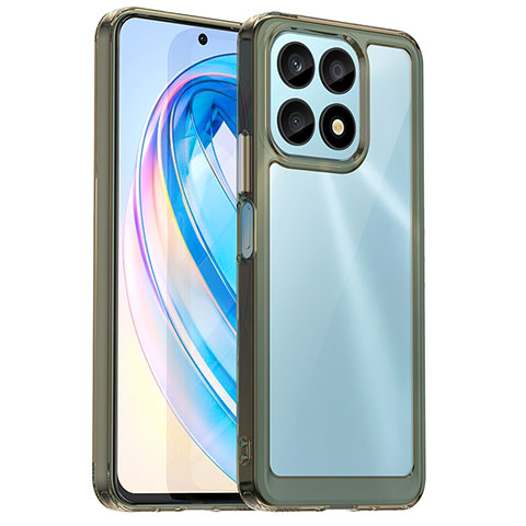 Carcasa Bumper Funda Silicona Transparente J01S para Huawei Honor X8a 4G Gris