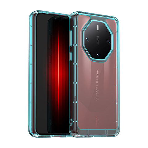 Carcasa Bumper Funda Silicona Transparente J01S para Huawei Mate 60 RS Ultimate Cian