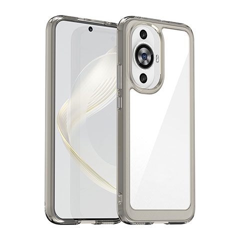 Carcasa Bumper Funda Silicona Transparente J01S para Huawei Nova 11 Gris