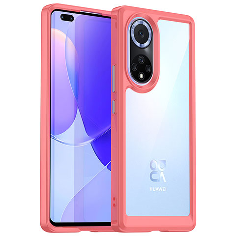 Carcasa Bumper Funda Silicona Transparente J01S para Huawei Nova 9 Pro Rojo