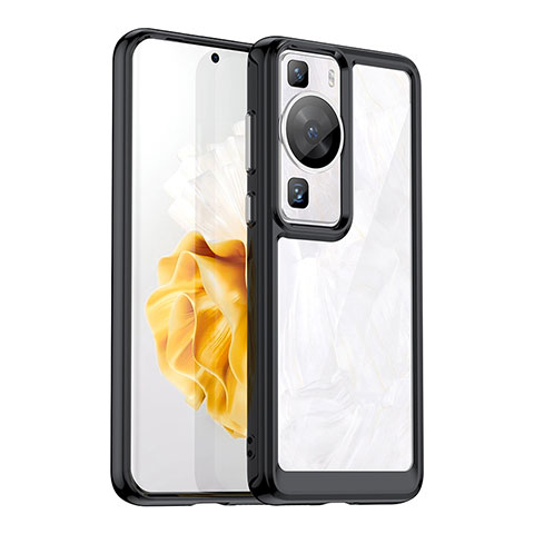 Carcasa Bumper Funda Silicona Transparente J01S para Huawei P60 Pro Negro