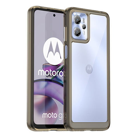 Carcasa Bumper Funda Silicona Transparente J01S para Motorola Moto G13 Negro