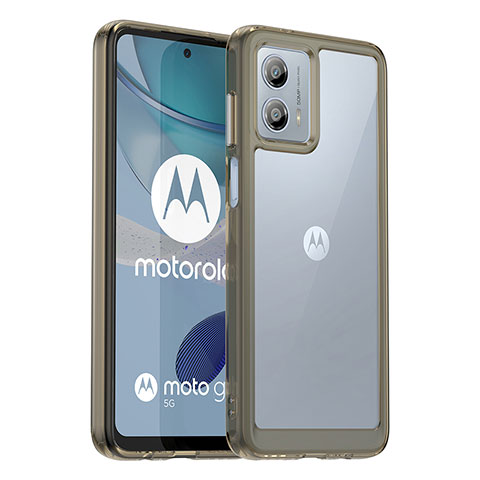 Carcasa Bumper Funda Silicona Transparente J01S para Motorola Moto G53 5G Gris