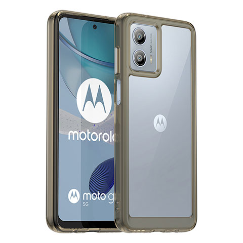 Carcasa Bumper Funda Silicona Transparente J01S para Motorola Moto G53y 5G Gris